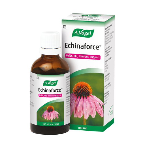 A.Vogel Echinaforce Echinacea Drops 100ml bottle and box, front packaging view