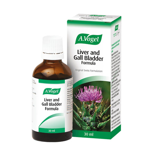 A.Vogel Liver and Gallbladder Formula Oral Drops 30ml bottle and box, front view