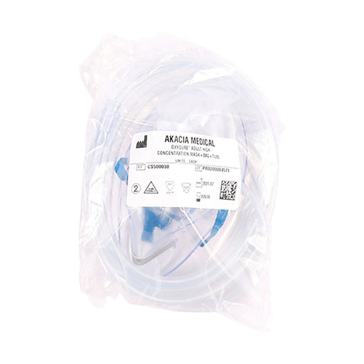 Akacia Mask Rebreath Oxysure High Concentration Adult
