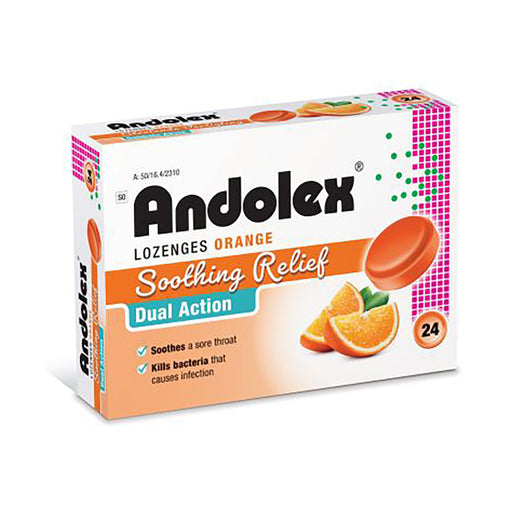 Andolex Lozenges Honey Orange 24 Lozenges