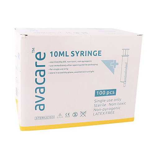 Avacare Syringe 10ml 3part Leur Slip 100 Pack