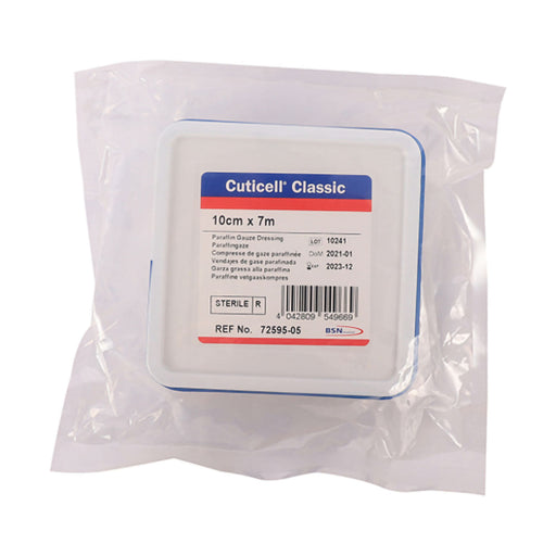 BSN Medical Cuticell Classic Paraffin Gauze Dressing 10cm x 7m Tub