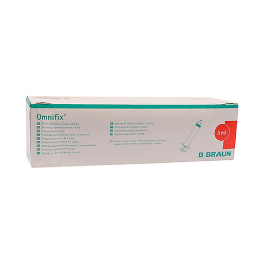 Bbraun Omnifix Syringe 5ml Luer Slip 3 Part 100 Pack