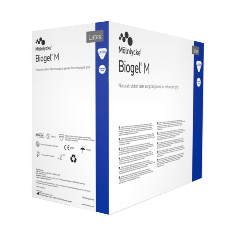Biogel M Latex Gloves Powder Free 7.5 50 Pack