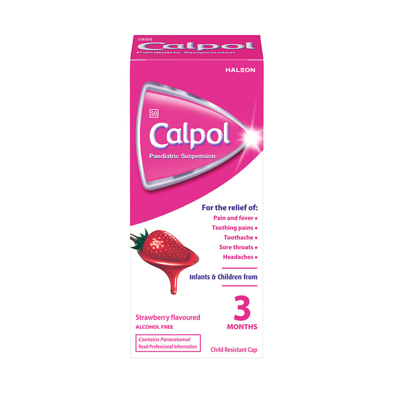Calpol Paediatric Suspension Strawberry Syrup 100ml