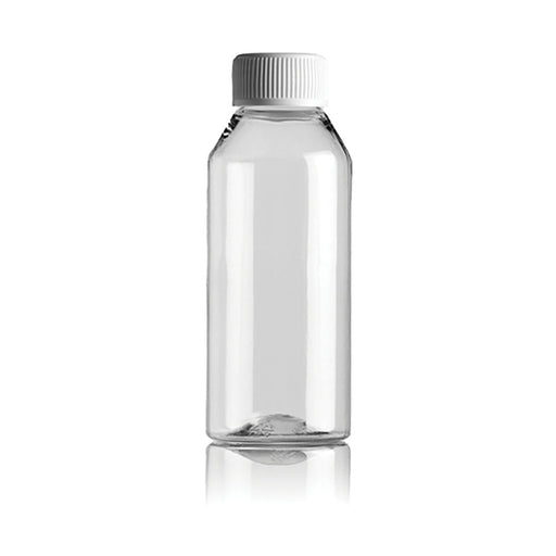 Clear Plasic Round Bottle with Screw Cap 100ml 100 Pack