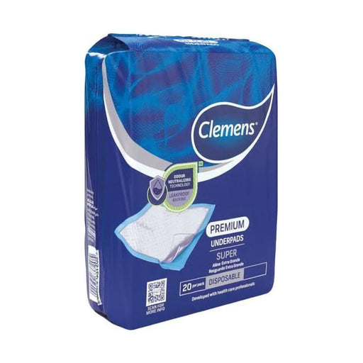 Clemens Underpads Super 60 x 60cm 20 Pack