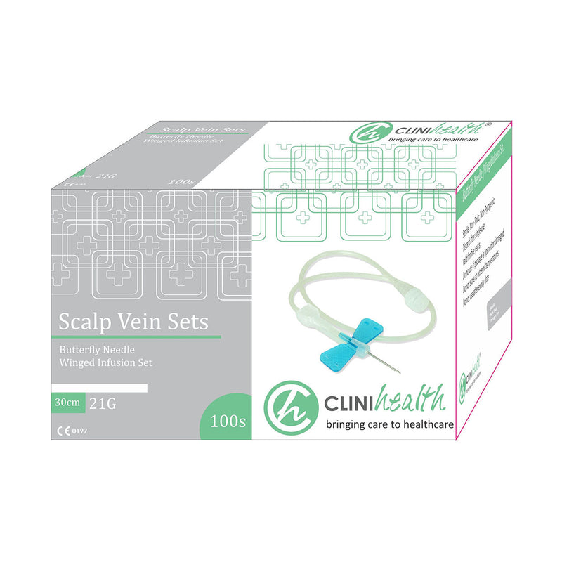 Clinihealth Scalp Vein Set Continuous 21g 100 Pack