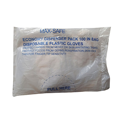Disposable Plastic Gloves Clear 100 Pack