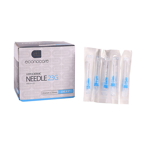 Econocare Needles 23g x 25mm Blue 100 Pack