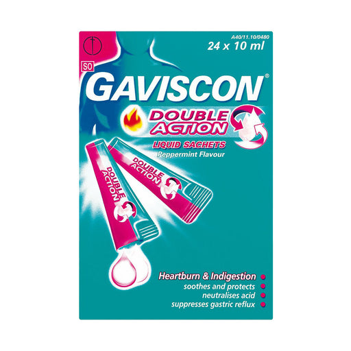 Gaviscon Peppermint Double Action Liquid 24 Sachets