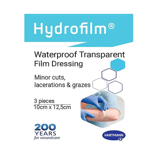 Hartmann Hydrofilm 10 x 12.5cm transparent film dressing 3 pack