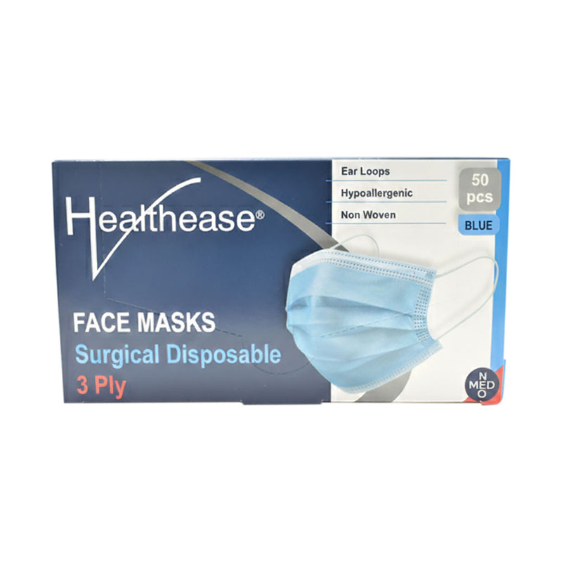 Healthease Surgical Disposable-3 Ply Blue 50 Masks
