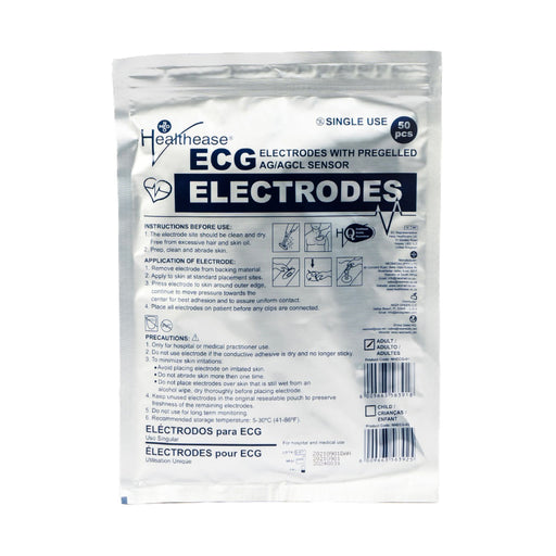 Healthease ECG Electrodes Adult 50 Pack