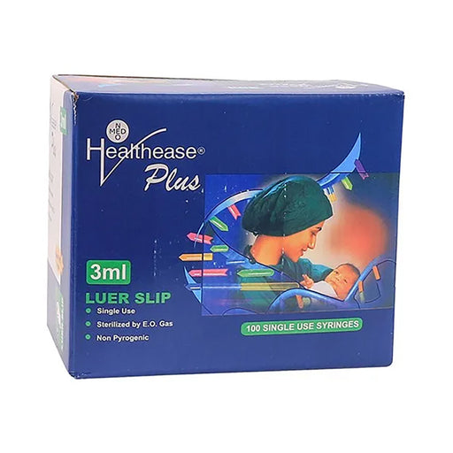 Healthease Syringes 3ml Luer Slip Lf 100 Pack
