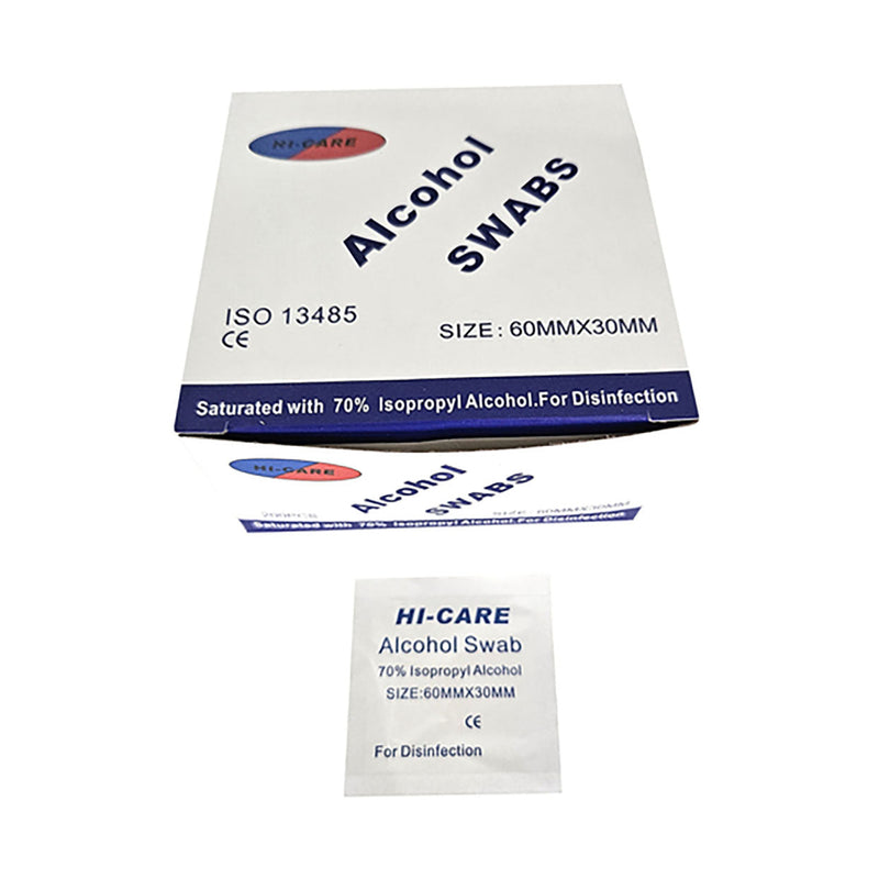 HiCare Alcohol Swabs 60 x 30mm 200 Pack