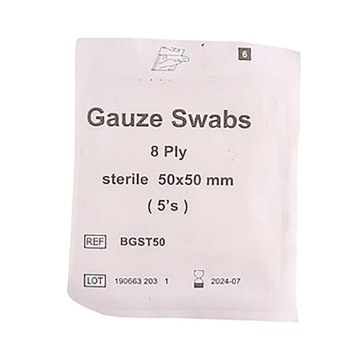 Levtrade Gauze 50 x 50mm 8 Ply 5 Pack