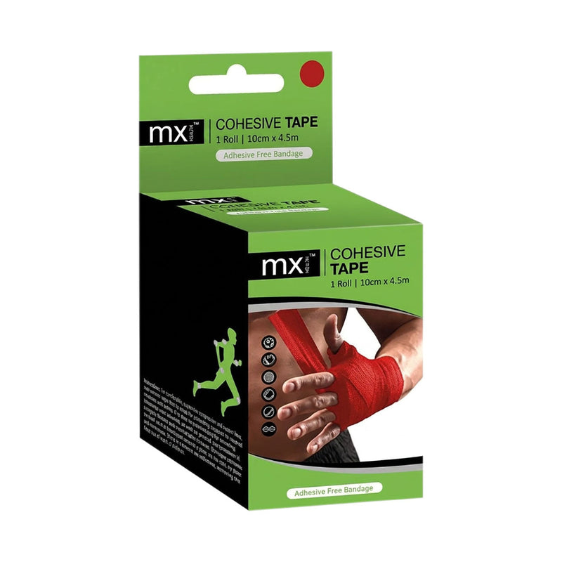 MX Health Cohesive Tape Red 10cm x 4.5m