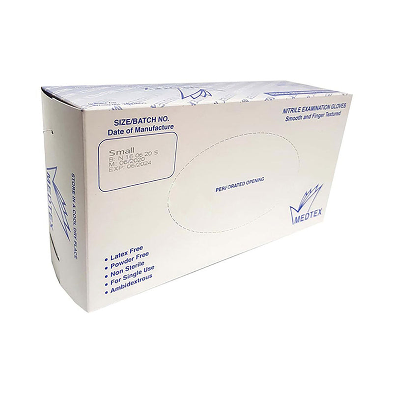 Medtex Glove Exam Nitrile Powder Free Small 100 Pack