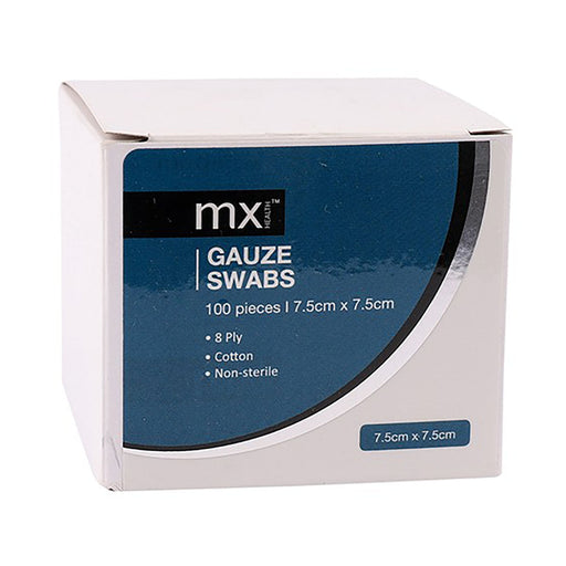 Mx Gauze 75 x 75cm 8 Ply Non-Sterile 100 Pack