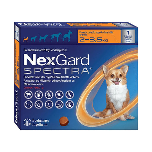 Nexgard Spectra 2 - 3.5kg Very Small Dogs 1 Chew Tablets
