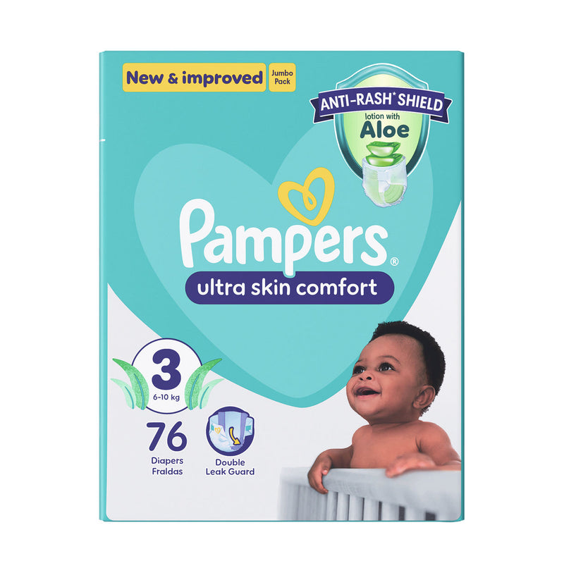Pampers Active Baby-Dry 3 Midi Jumbo Pack 76 Nappies