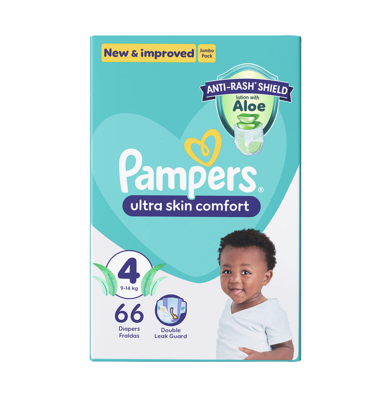 Pampers Active Baby-Dry 4 Maxi Jumbo Pack 66 Nappies