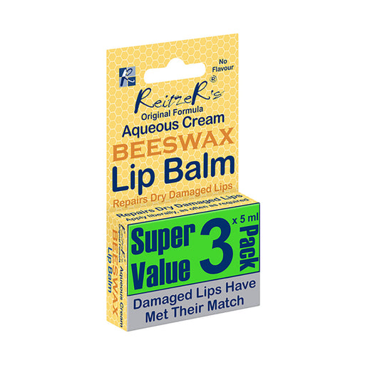Reitzer Aqueous Beeswax Lip Balm 5ml 3 Pack