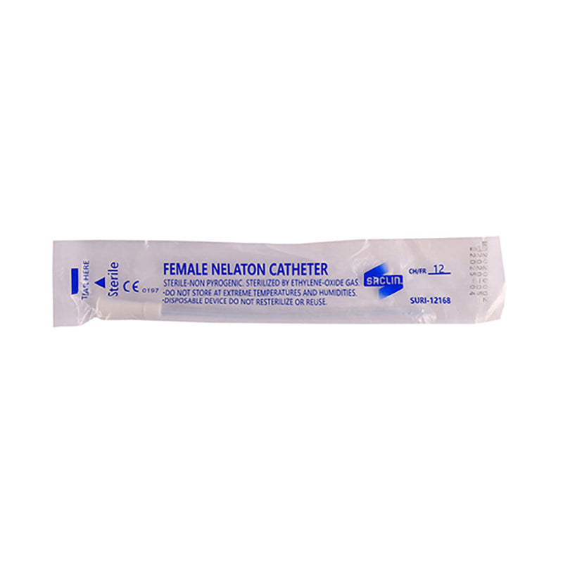 Saclin Female Nelaton Catheter 12FG 180mm Urethral 1 Unit