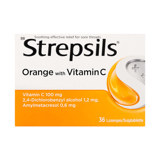 Strepsils Orange With Vit C 36 Lozenges