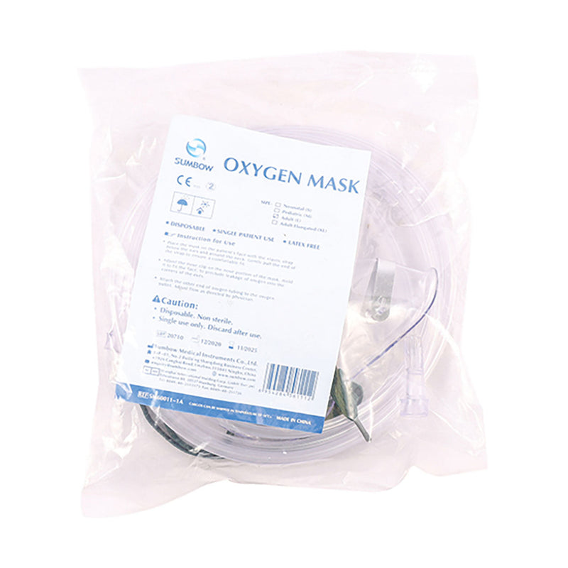 Sumbow Oxygen Mask With Tubing 2m Mrfa Adult