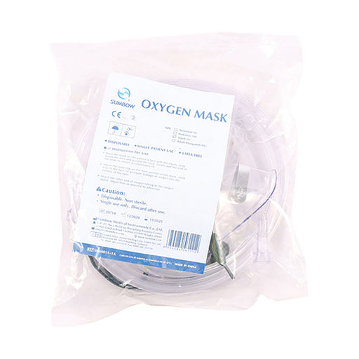 Sumbow Oxygen Mask With Tubing 2m Mrfa Adult