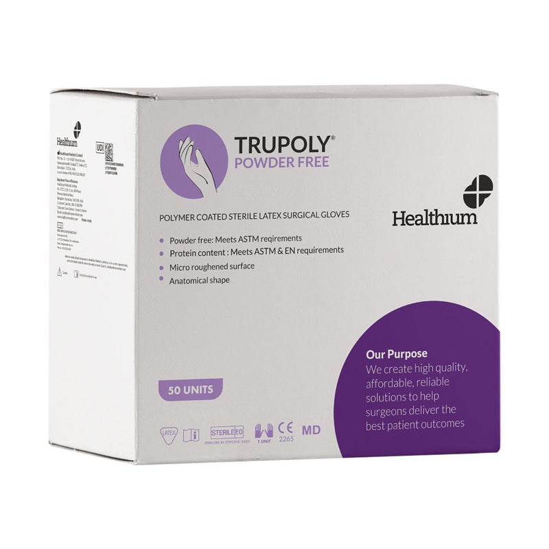 Trupoly Latex Gloves Powder Free 6.0 50 Pack