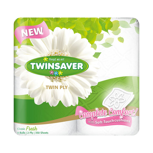 Twinsaver Toilet Paper Luxury 2 Ply 4 Pack