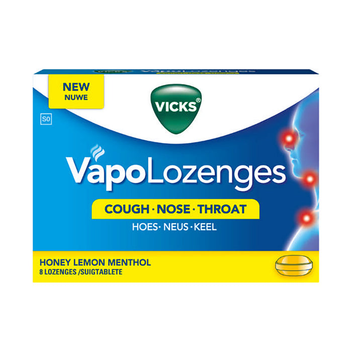 Vicks Vapolozenges Honey & Lemon 8 Lozenges