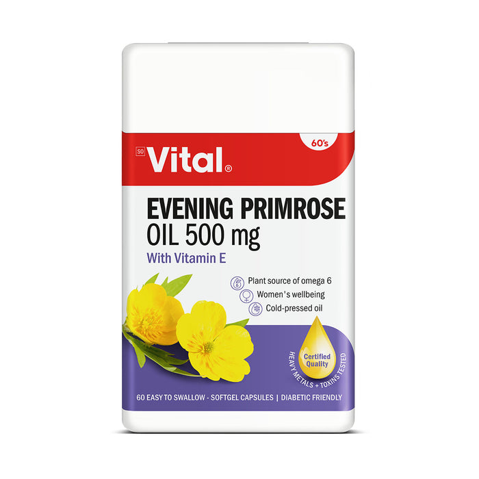 Vital Pure Evening Primrose Oil 500mg 60 Capsules