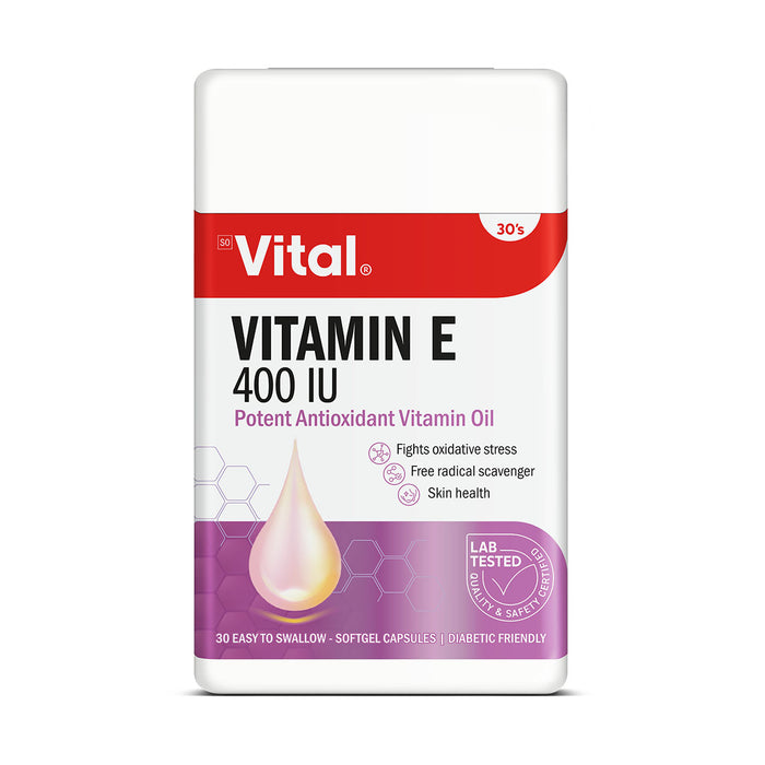 Vital Vitamin E 400iu 30 Capsules