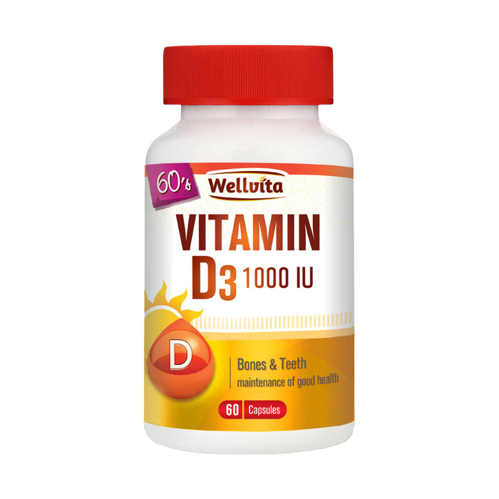 Wellvita Vitamin D3 1000iu 60 Capsules