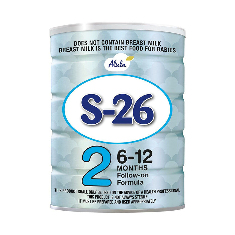 Front of Alula S-26 2 Follow-On Formula 400g tin, for 6 to 12 months
