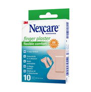 Front of Nexcare Finger Flexible Comfort Plasters, 4.45 x 5.1cm, 10 pack