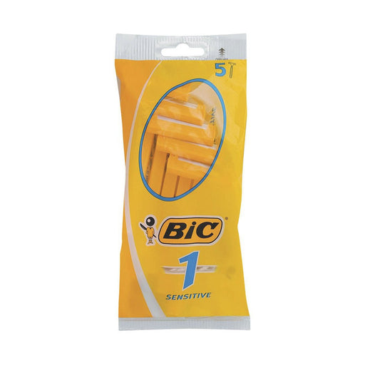 BIC 1 Sensitive Single Blade Disposable Razor 5 Pack