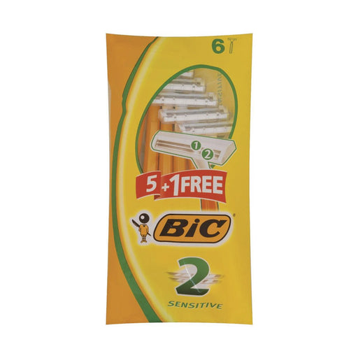 BIC 2 Sensitive Razor 5 Pack + 1 Free