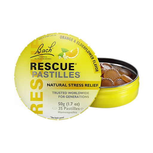 Bach Rescue Pastilles Orange & Elderflower Flavour Tin