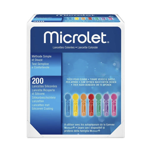 Bayer Microlet Coloured Lancets 200 Lancets