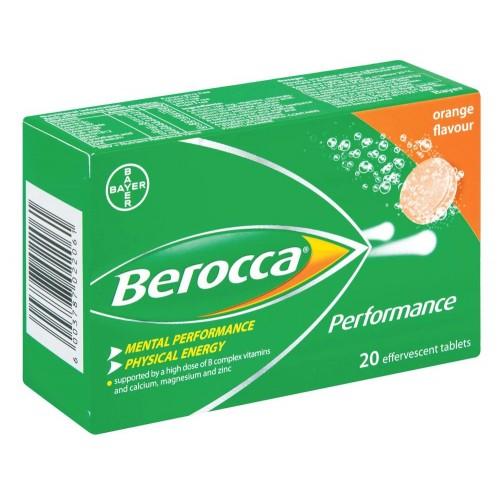 Berocca Performance Orange 20 Effervescent Tablets