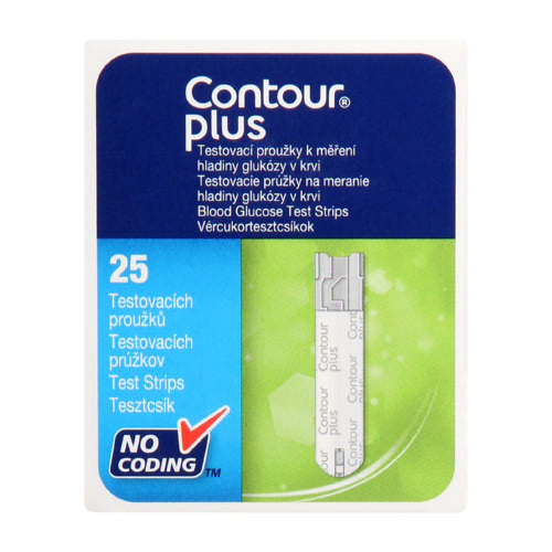 Contour Plus 25 Blood Glucose Test Strips