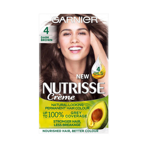 Garnier Nutrisse Creme Permanent Nourishing Hair Colour Brown 4