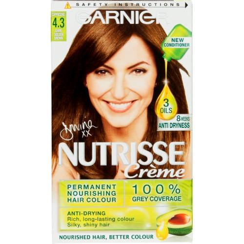 Garnier Nutrisse Creme Hair Colour Dark Golden Brown 4.3