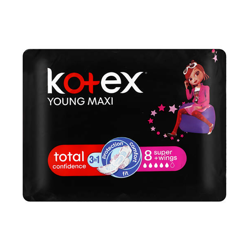 Kotex Young Maxi Super & Wings 8 Pads