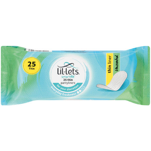 Lil-Lets Essentials Unscented Pantyliners 25 Liners